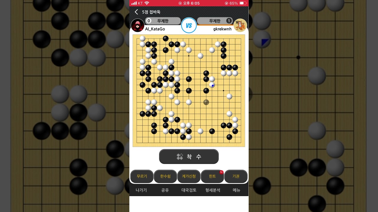 ai 바둑 카타고와 5점 접바둑 21