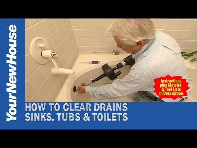 Unclog Drain : How To Unclog A Shower Drain or Toilet.