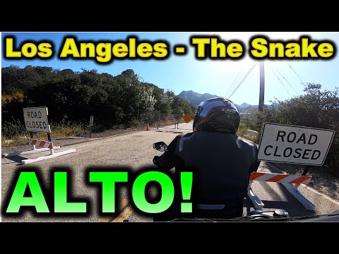 🛑🏍ALTO CARRETERA CERRADA Mulholland Drive THE SNAKE