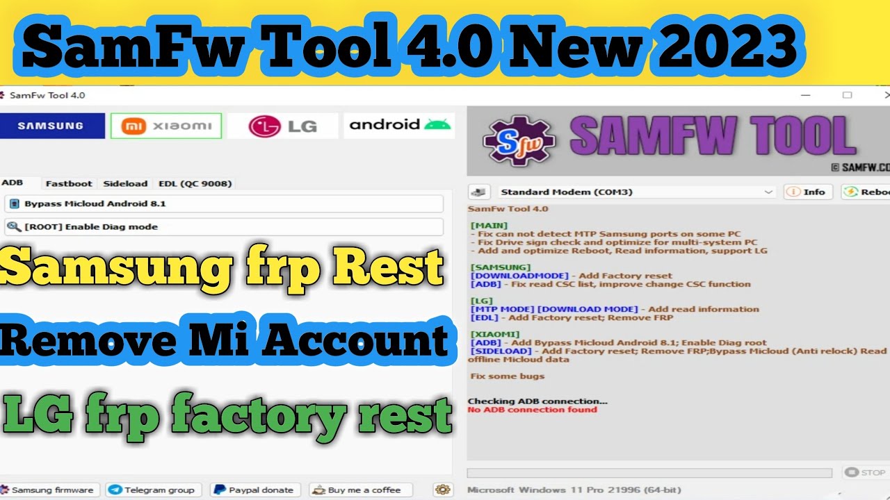 Download FREE SamFw Tool 4.7.1 2023 - Qualcomm Samsung Xiaomi LG Android  Update #FRP #1 - IAASTEAM