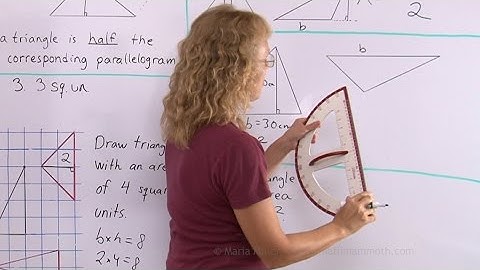 Find the area of a triangle by drawing and measuring the altitude