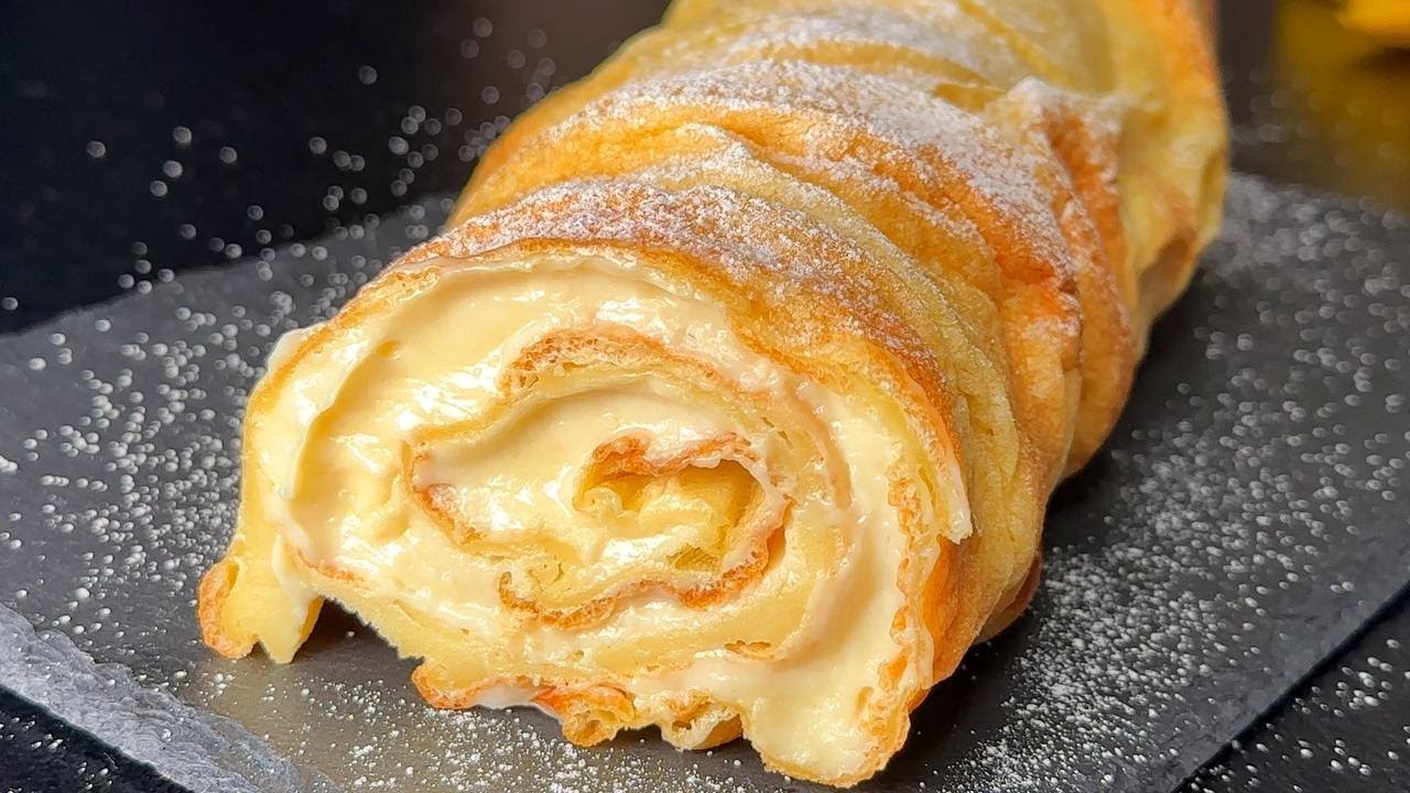 Perfekter Pudding rolle in nur 10 Minuten! Zergeht im Mund. Ich gieße den Teig in die Backform!