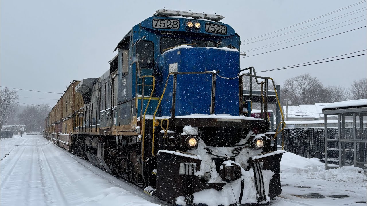 Insane Morning action at a very snowy Ayer and Shirley!