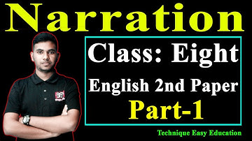 44. JSC English Narration (Part-1) ll Class 8 Grammar Narration || Narration || Speech