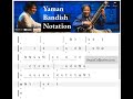 Raga Yaman: Bandish Notations / Sitar by Shahid Parvez