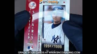 SNC GRADING: 1997 PINNACLE TOTALLY CERTIFIED DEREK JETER #141 PLATINUM RED (1768719854747)