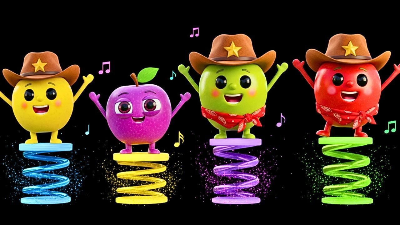 A Rainbow of Sensory Joy! Dancing Baby Fruits Grooving With Happy Beats, Soft Colors