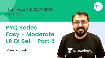 Lakshya 2.0 - PYQ Series - Easy-Moderate LR DI Set - Part 8 l CAT 2021 l Ronak Shah