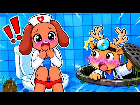 MOKA is TRAPPED in a BATHROOM with HARLOW in ROBLOX! 🚽💩