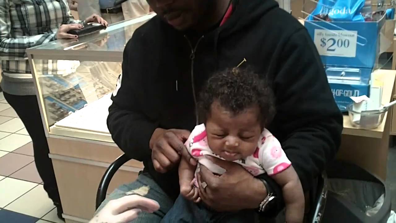 baby Lyric gets her ears pierced
