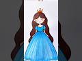 Draw a princess in 5 minutes easy #art #shorts #easy