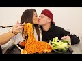 Cheesy Spicy Fire Noodle Mukbang | Eating Show