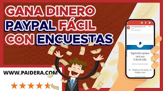 Gana DINERO en PAYPAL fácil con PAIDERA / Haz DINERO con ENCUESTAS [2020]