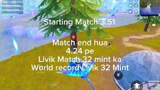 Howzs Its possible Livik Highest Time 32 Mint | World Record Highest Time | Bgmi - Pubg Mobile