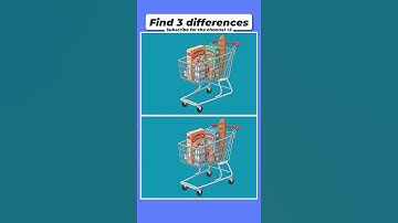 Only 1% Can Find All 3 Shopping Cart Differences! 🛒 #find #spot