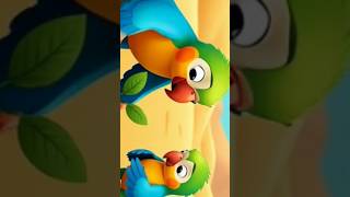 registan me tota aur uska baccha #parrot #ai #cartoon #animation #birds