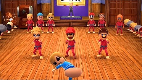 Wii Party U Dojo Domination  Advanced Difficulty Play as Link | Oldbie Gaming