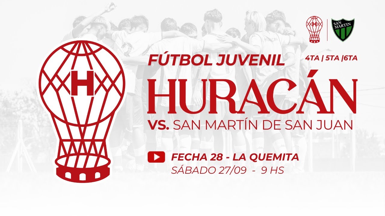 Jornada de Inferiores: Huracán vs. San Martín (SJ) - Huracán TV -