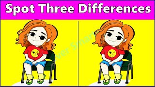 Spot the three differences | Find the differences | Spot the difference | Puzzles | Riddles