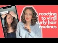 Reacting to Viral Curly Hair Routines