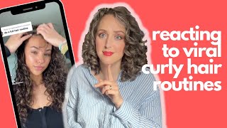 Reacting to Viral Curly Hair Routines