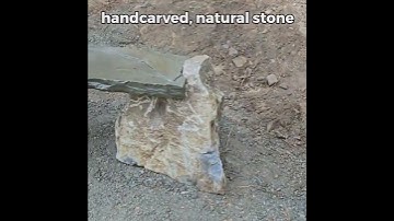 progress photos of the bench making process #boulderbenches #boulderbirdbaths #gardendecor