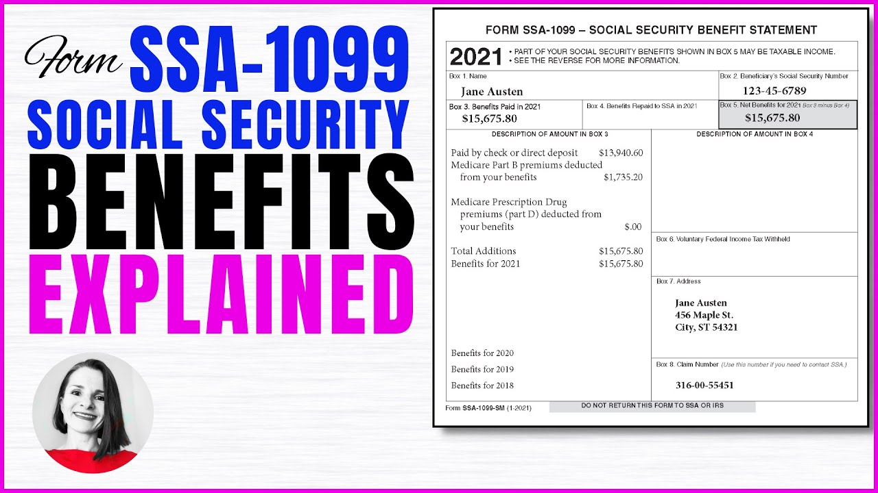 Tax Form SSA 1099 Social Security Benefit Explained Is My Social 