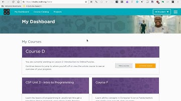 How do students find assigned code.org courses?