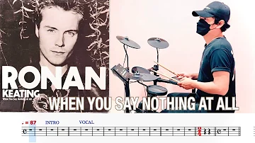 Ronan Keating - When You Say Nothing At All - Ost.Notting Hill [Drum Cover : Drum Sheet Music]