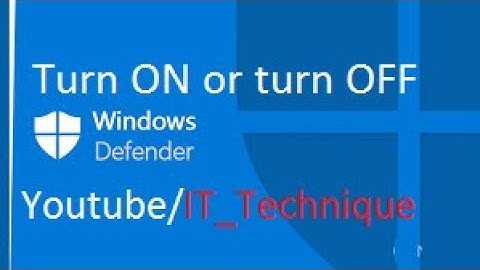 How to On or Off Windows Defender in windows 8,8.1