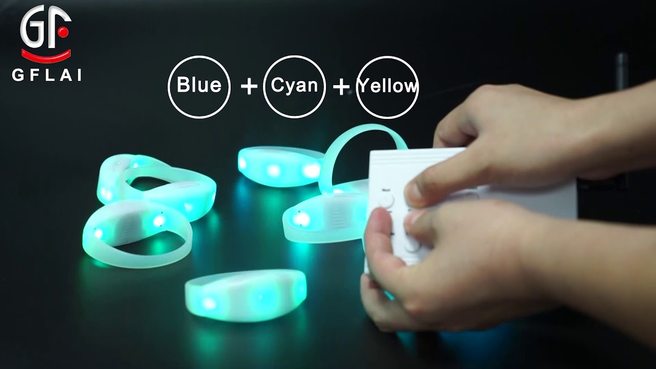 DMX Programmable Remote Controlled LED Bracelets for Concert Event