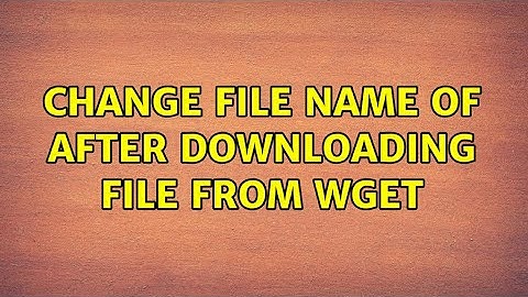 Change file name of after downloading file from wget (2 Solutions!!)