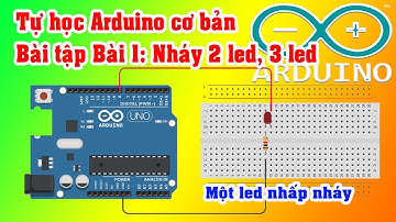 Bài tập bài 1: Mạch 2 led và 3 led nhấp nháy theo ý muốn.