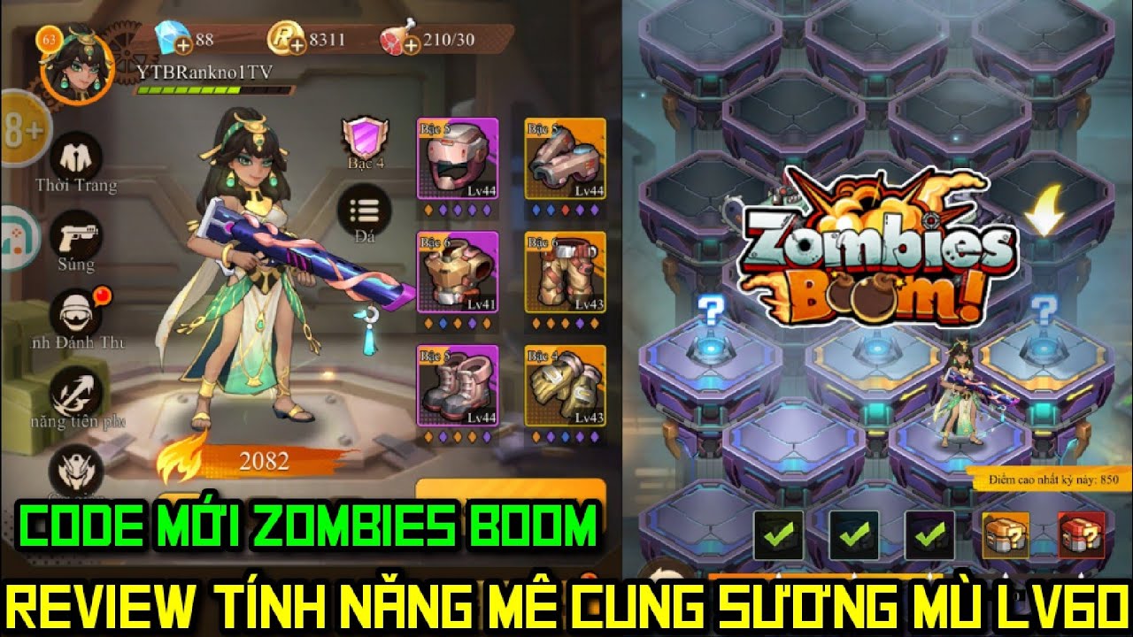 Boom Asc Zombies Boom - Code Mới & Vượt Mê Cung Sương Mù Tính Năng Lv60 Mở Khóa ...