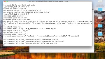 Informix Loopback Replication Demo