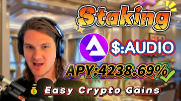 🧠 Solana staking for beginners — real AUDIO mining with stable 4238.69% APY returns!