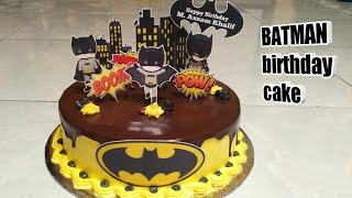 Kue ulang tahun anak laki-laki || kue ulang tahun BATMAN || dekorasi kue ultah BATMAN