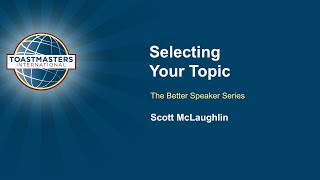 How to Choose a Speech Topic