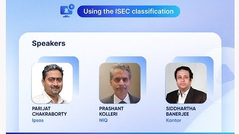 [WEBINAR] Using the ISEC classification, 5th April 2024