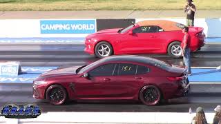 2021 BMW M8 Competition vs Hellcat Redeye and Camaro SS 1/4 Mile