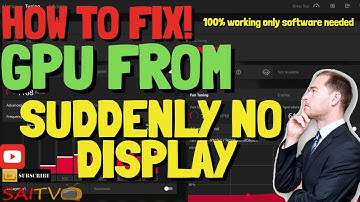 HOW TO FIX RX570 GPU OR ANY GPU FROM SUDDENLY NO DISPLAY WHILE  PLAYING OR ANYTHING