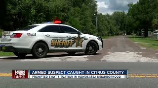 Deputies arrest armed subject hiding under trailer after SWAT search in Citrus County