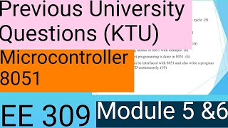 EE 309| Module 5 & 6| Previous University Questions| KTU| important topics| Malayalam