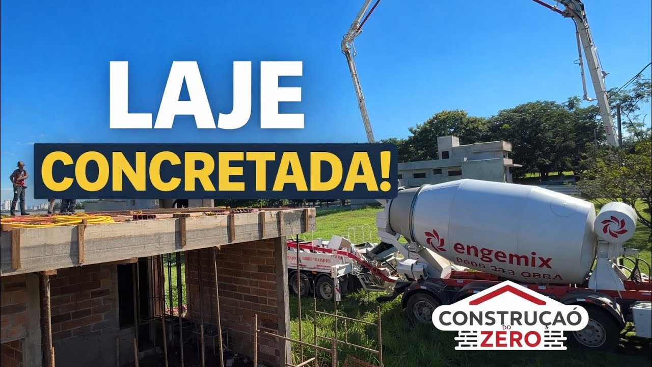 Concretamos a laje! Veja como foi esse dia 🙌