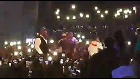 Wizkid and Davido on stage at Davido's 30Billion concert 2017