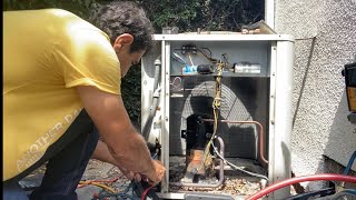 How to Convert R22 coil to R410 And replace burn condenser