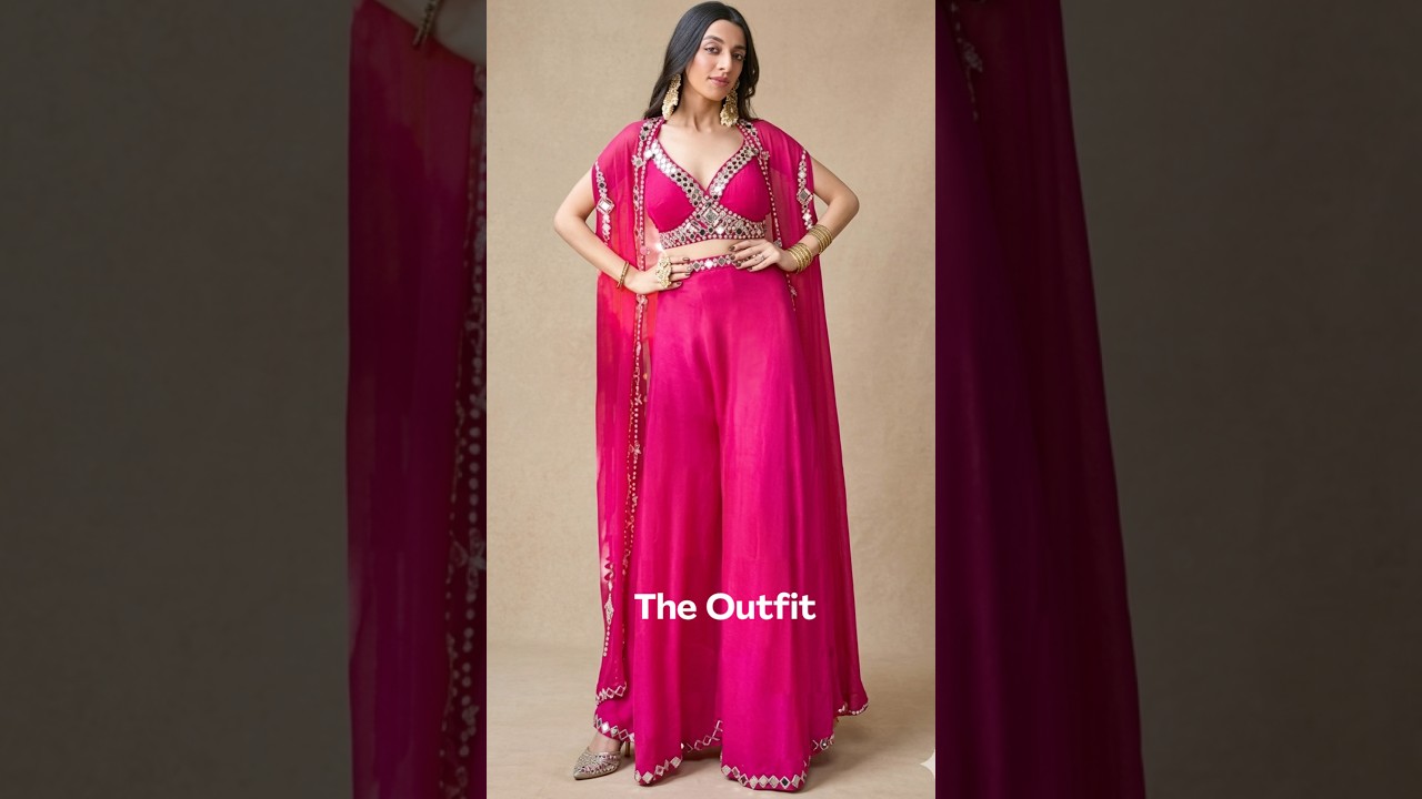 Hot Pink Modern Indo-Western Outfit😍❤️ #lookconfident #indianlooks #desilook #shorts