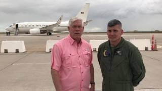 Congressman Sessions delivering a Memorial Day message with the United States Marine Corps