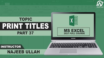 Printing in Excel - Repeat Row & Column Titles on Every Printed Page Part 37 | Unique Tech |MS EXCEL