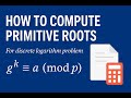 Finding Primitive Roots of a Number in Number Theory and Cryptography